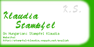 klaudia stampfel business card